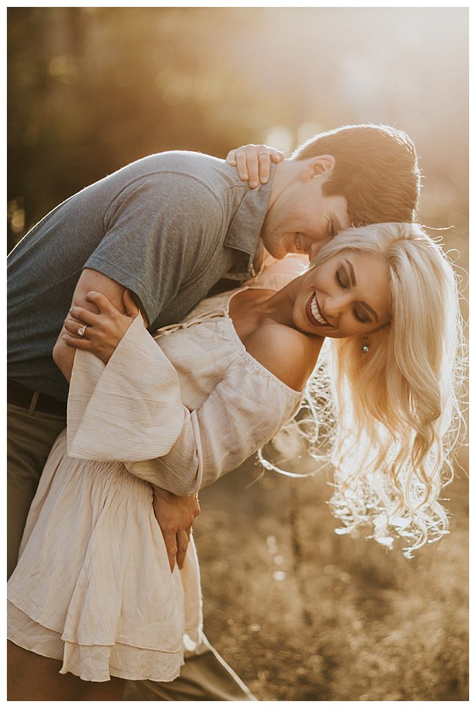 golden hour engagement photos