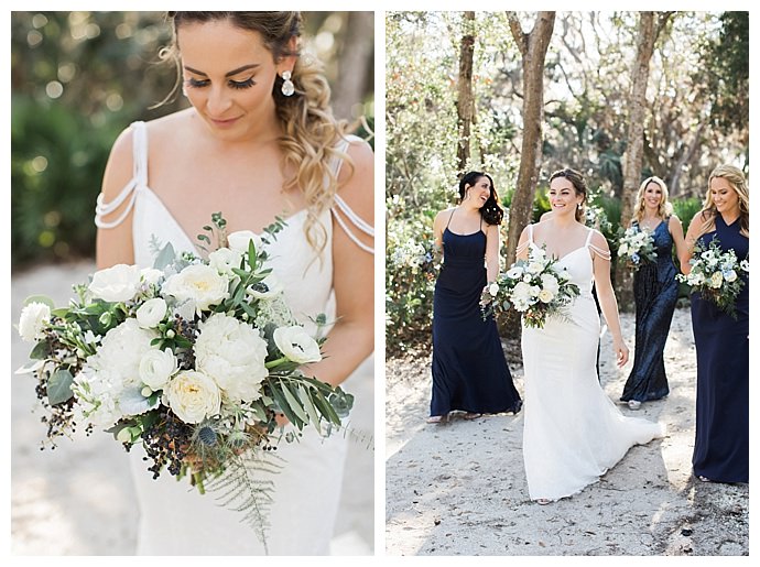 navy mismatched bridesmaids