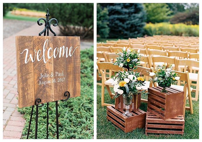 rustic ceremony decor