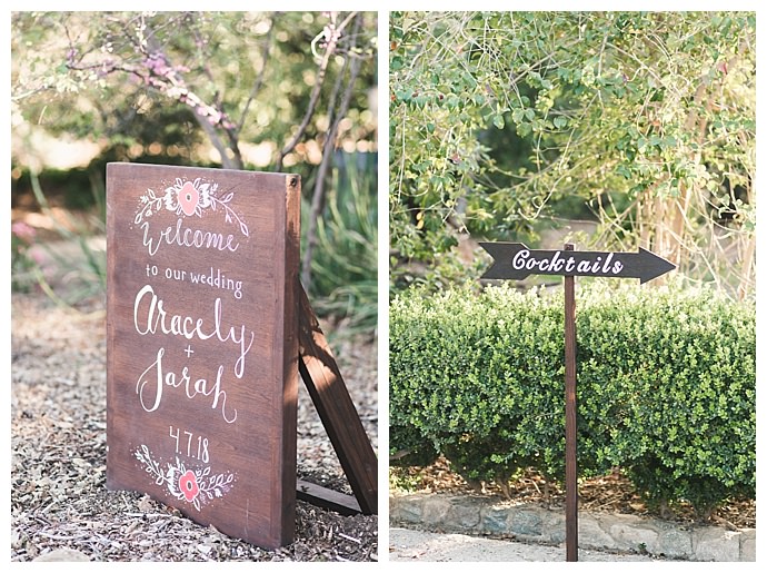 rustic wedding welcome sign