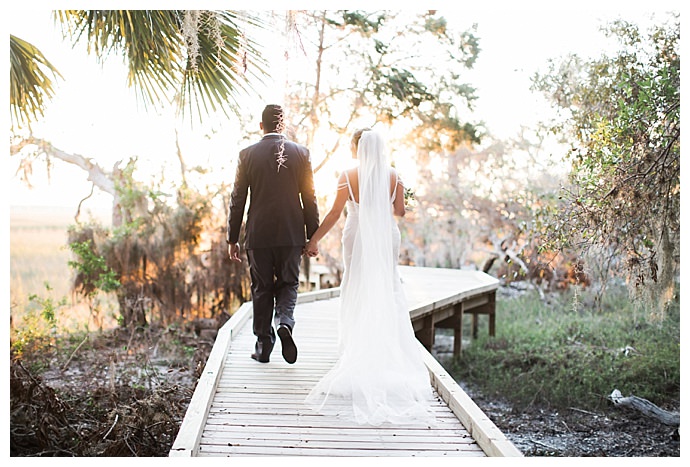 sunset wedding photos