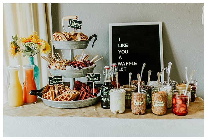 brunch waffle bar station