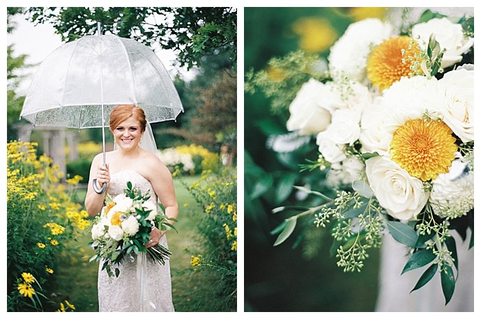 yellow and white bouquet