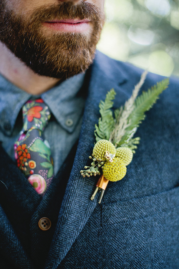 billy button boutonniere