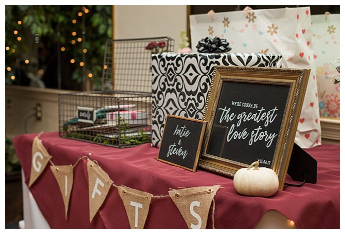 gold and black wedding signs