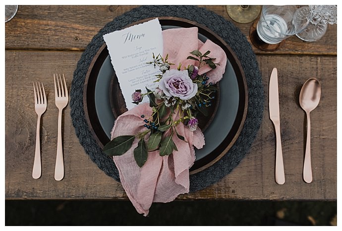 blush and copper wedding inspiration