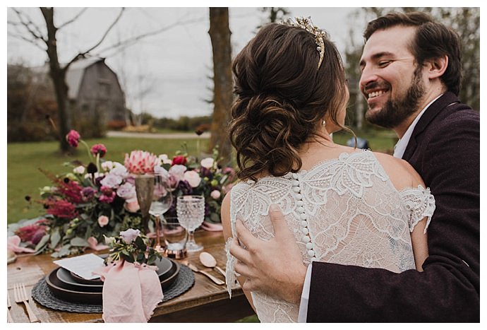 lace back wedding dress