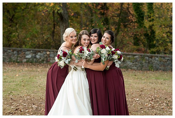 burgundy bridesmaids dresses