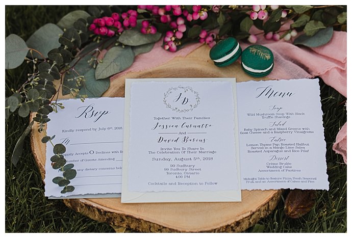 elegant wedding invitation suite