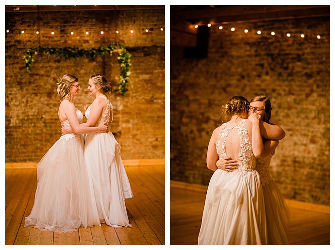 two brides first dance