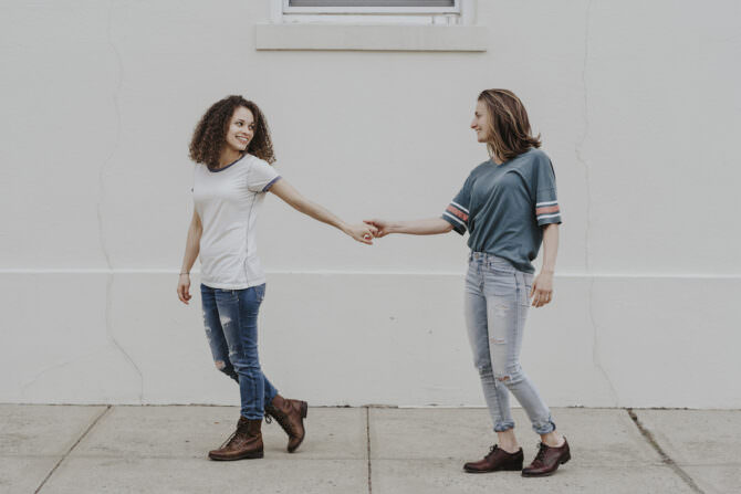 Jenn and Vikki’s Casual Hoboken Engagement Session