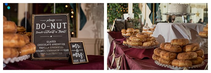 donut wedding sign