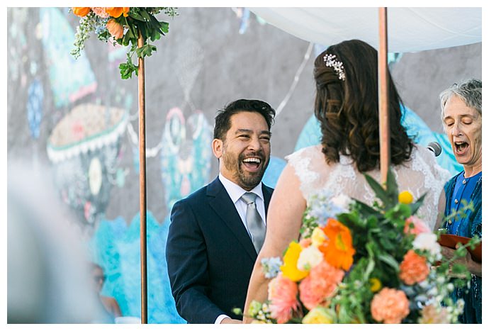 copper wedding chuppah