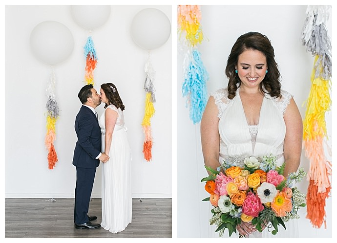 colorful wedding bouquet