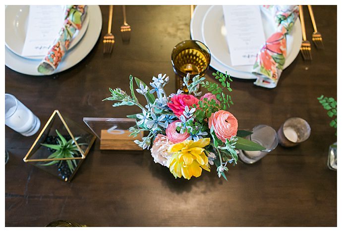 geometric wedding decor