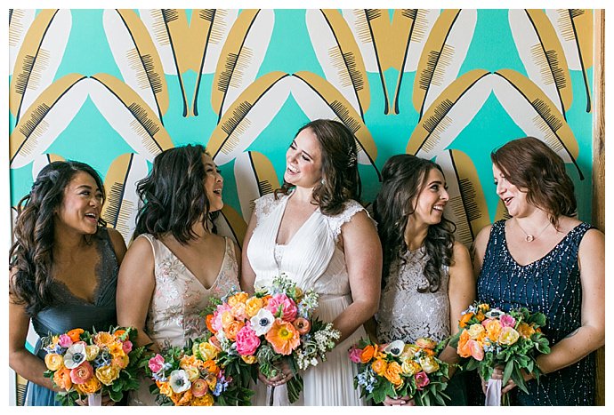 mismatched bridesmaids