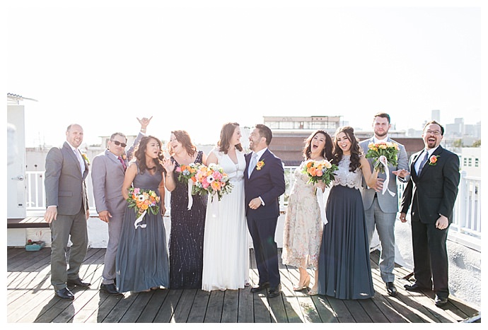 mismatched wedding party