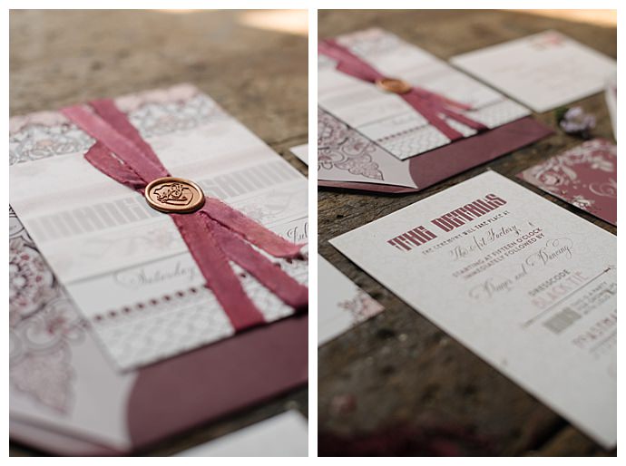 wax seal wedding invitation