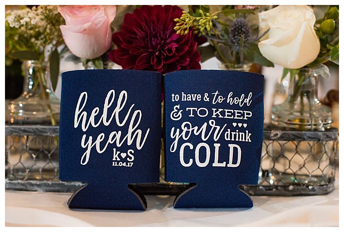 personalized wedding can coolers