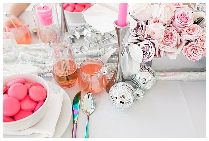 pink disco wedding inspiration