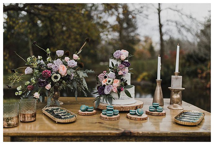 rustic cake table