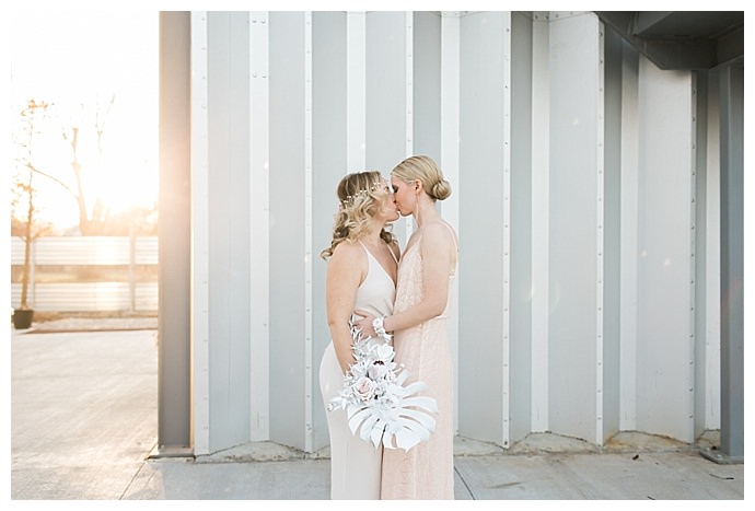 spray painted wedding bouquet