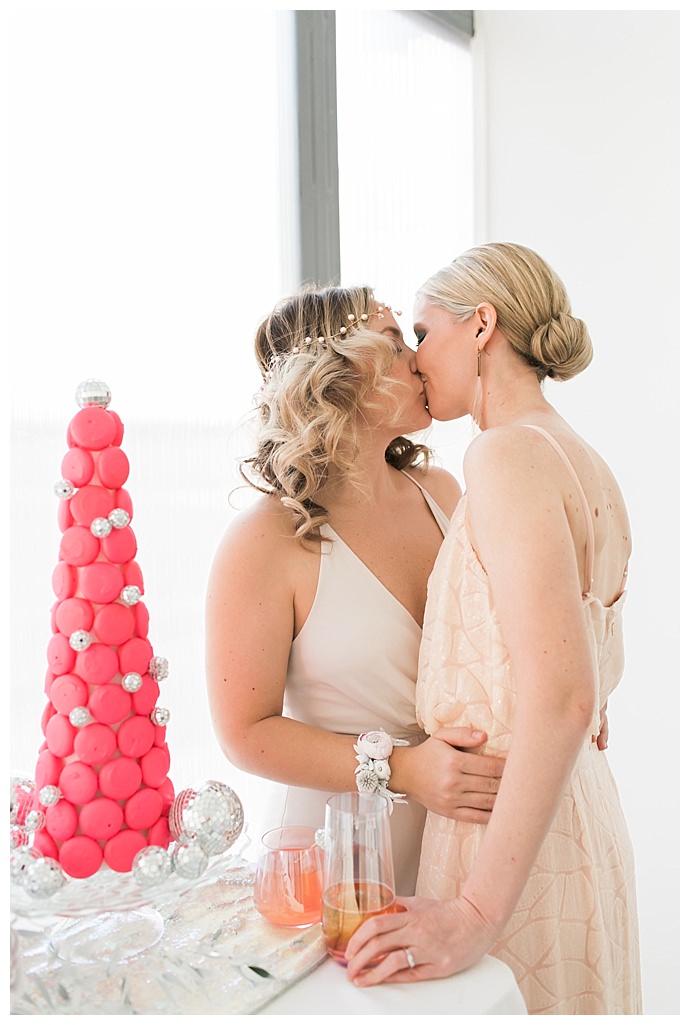 wedding macaron display