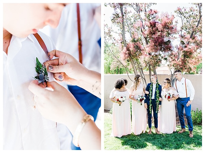 blue thistle boutonniere