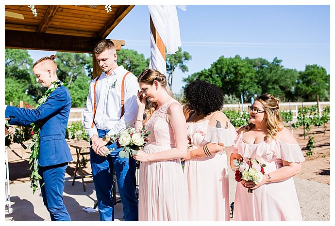 blush bridesmaids