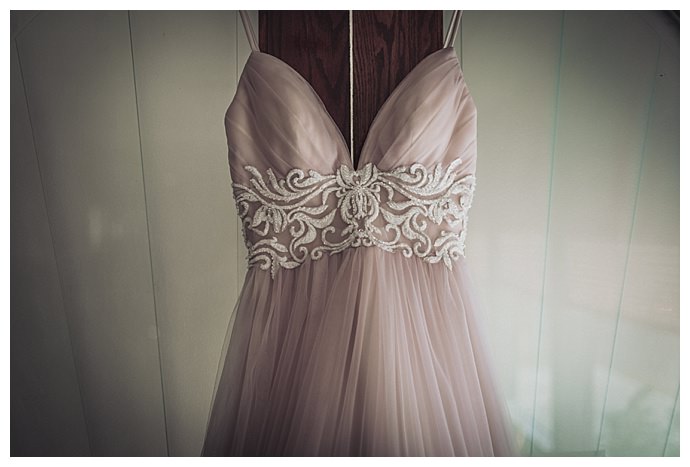 blush wedding dress