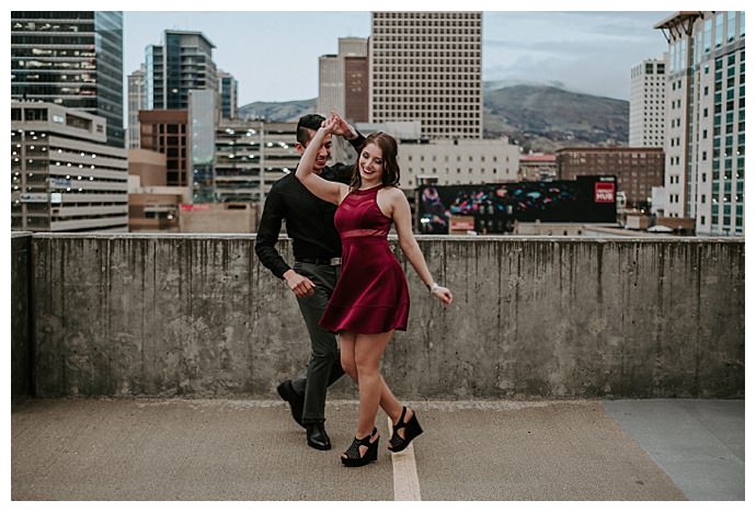 dancing engagement photos