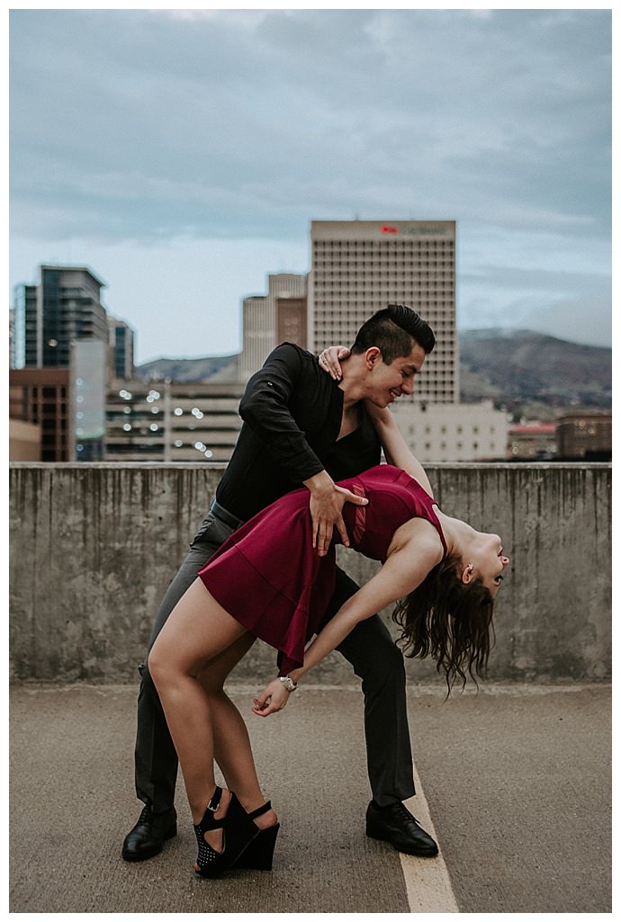 dancing engagement photos