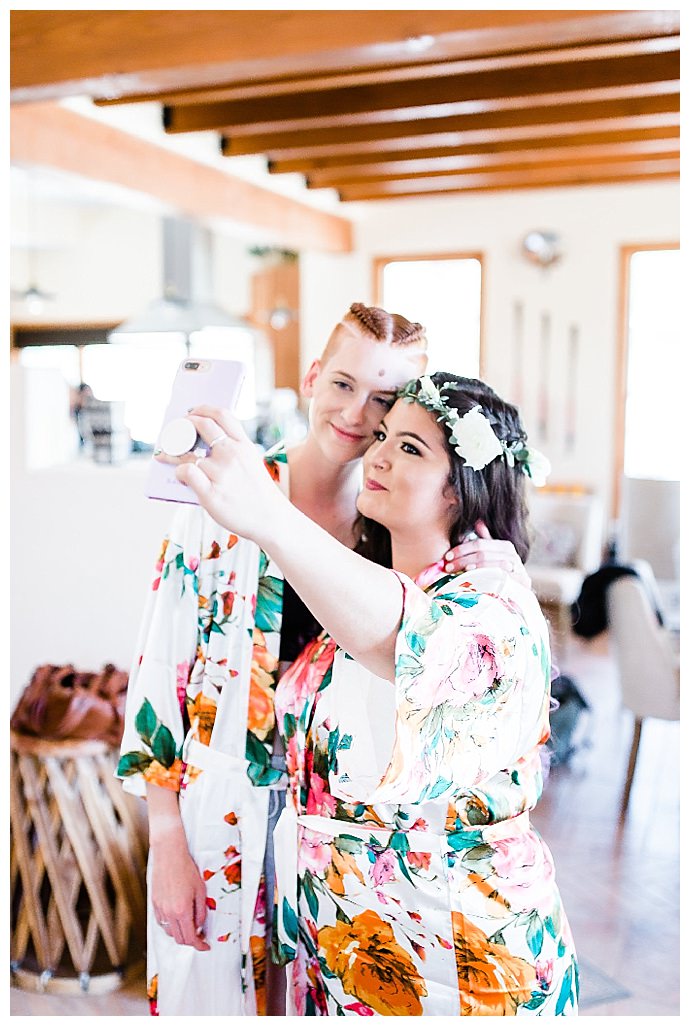 floral bridal robe