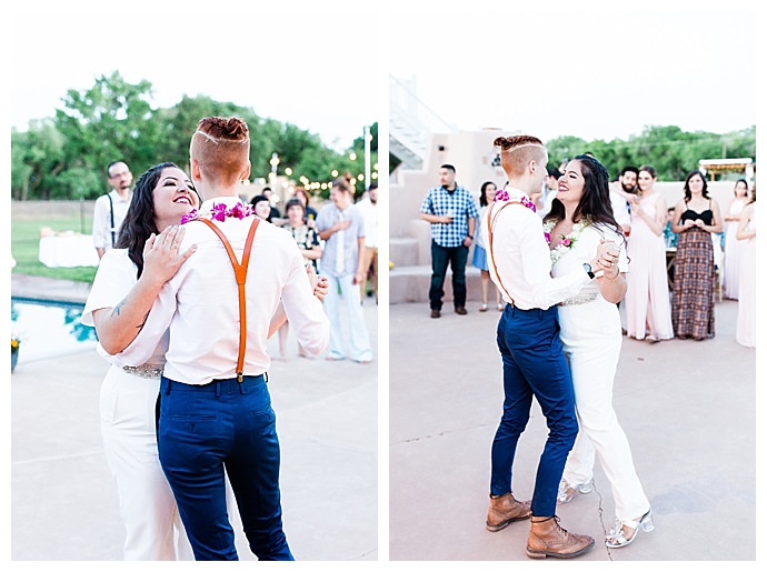 two brides first dance