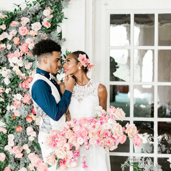 asymmetrical wedding bouquet