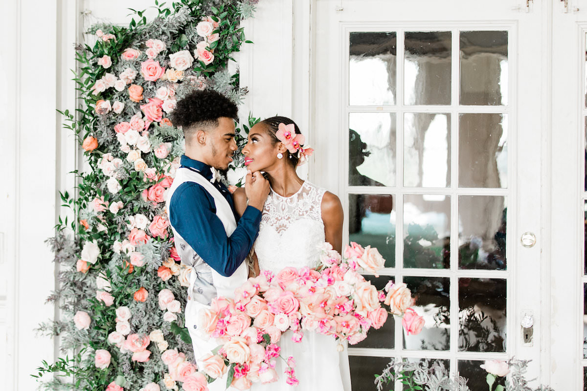 asymmetrical wedding bouquet