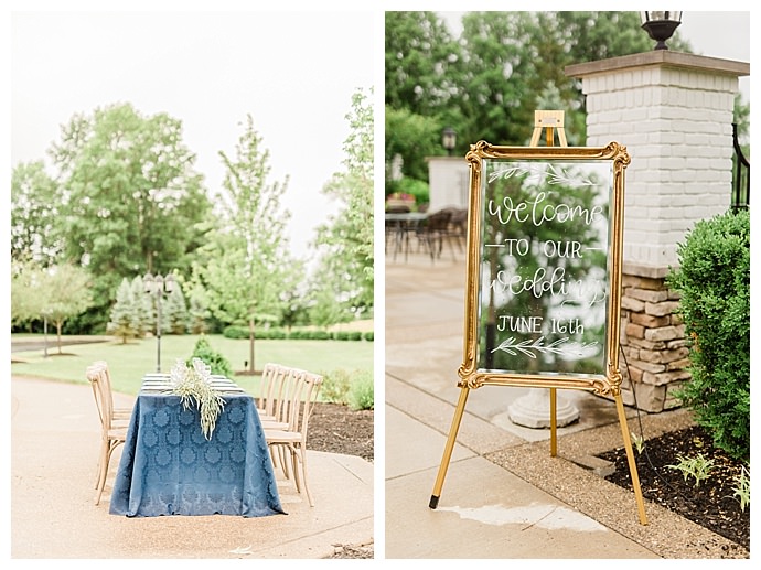 framed mirror welcome sign