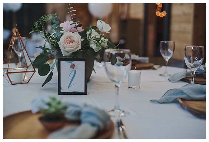 geometric wedding decor