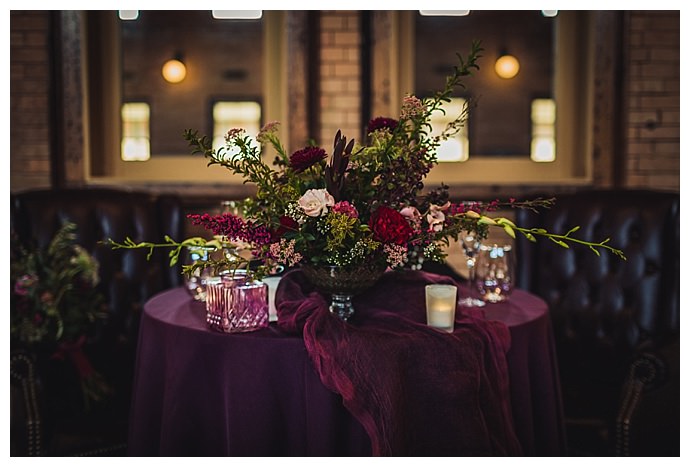 jewel toned wedding decor