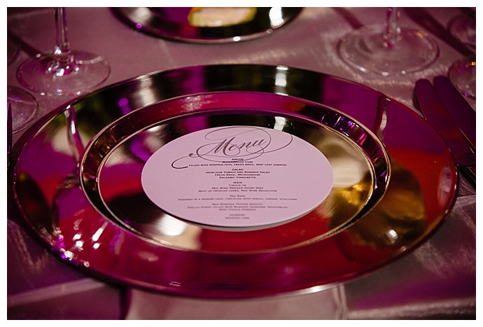 circle wedding menu cards