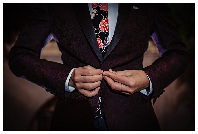 purple wedding jacket