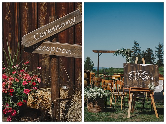 rustic ceremony signs