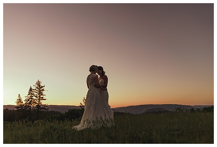 sunset wedding portraits