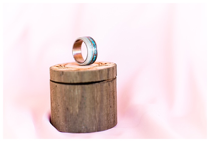 turquoise and copper wedding band