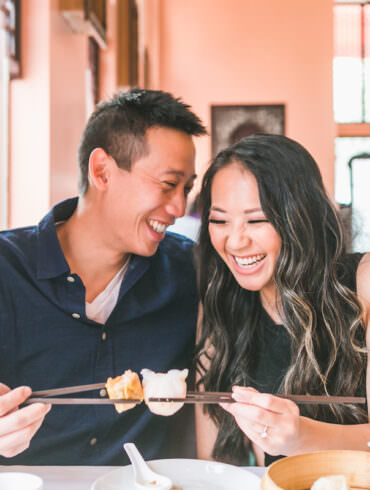 dim sum engagement photos