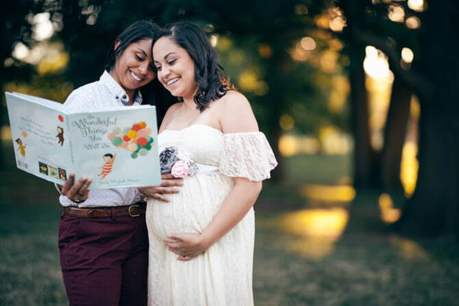 Claudia and Veronica’s Enchanting Expecting Session at Loose Park