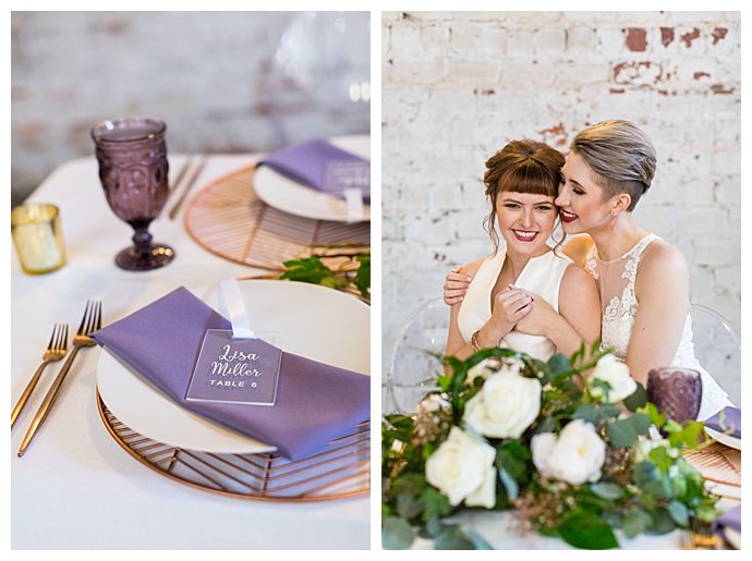 purple and copper wedding 