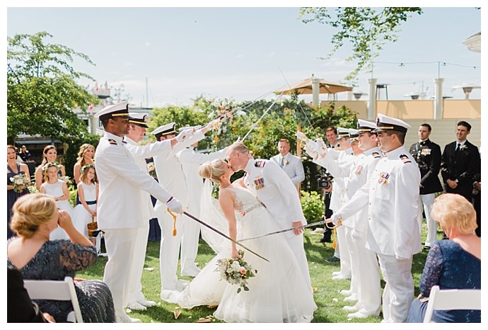 military wedding ceremony exit