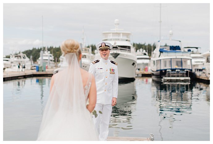 military wedding first look