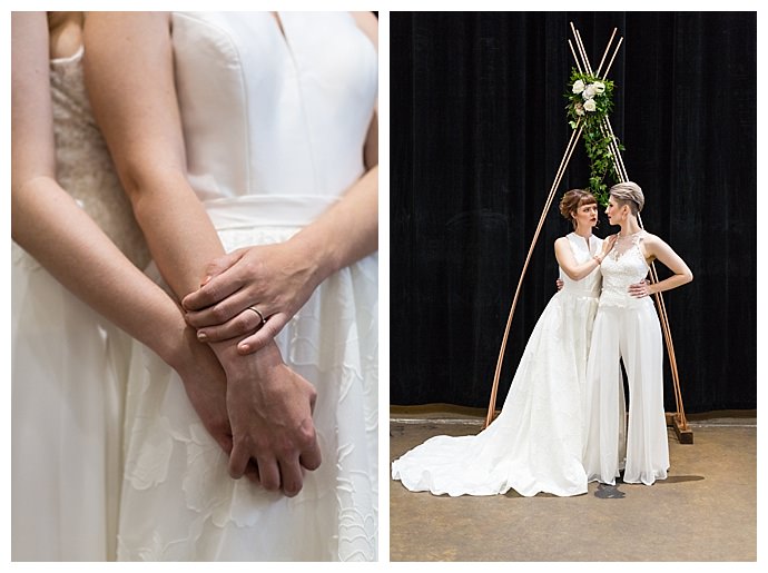 copper wedding arch